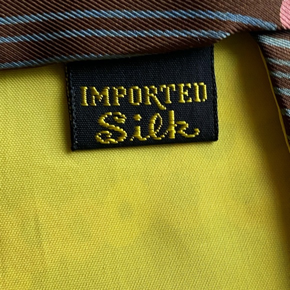 Vintage 70s Barneys New York Tie Abstract Geometric Retro WIDE Silk Tie Disco - Picture 7 of 10